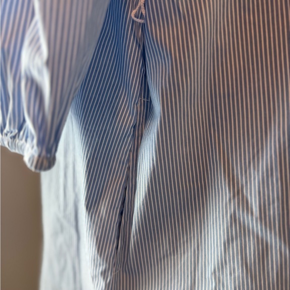 A New Day Blue Pinstripe Button Front Tunic Dress Size L NWT - Picture 5 of 5